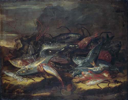 Still-life with fish.